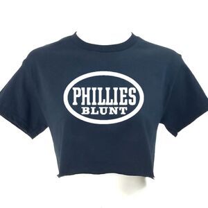 PHILLIES BLUNT Reworked Cropped Crop Top Vintage Style Rock Band Tee Rap Tee y2k